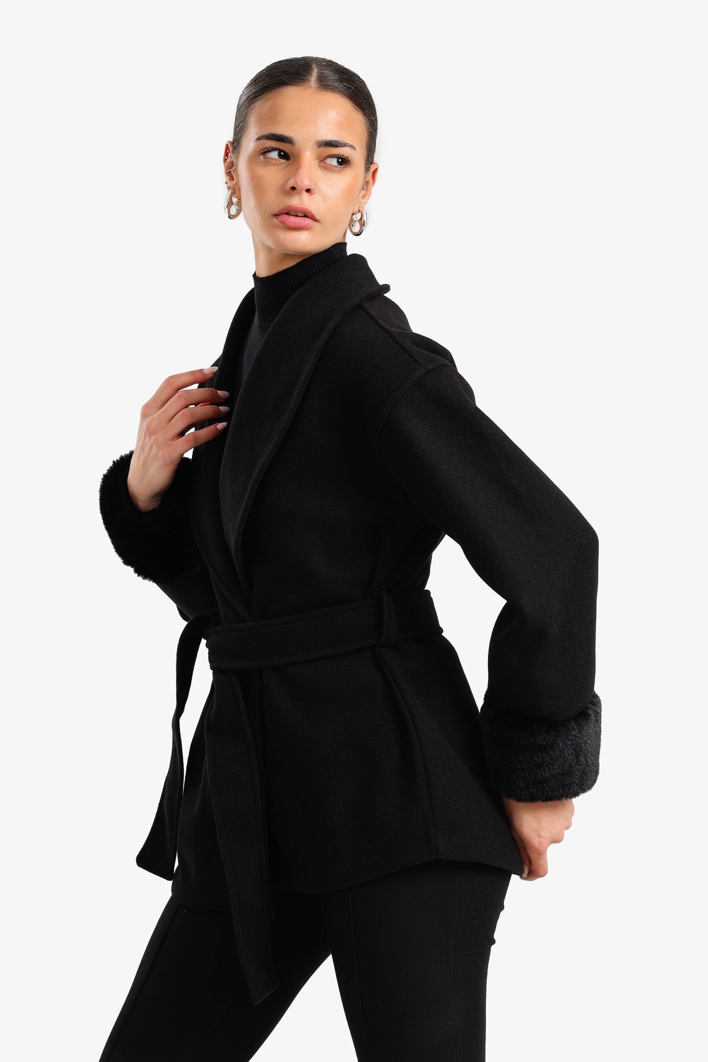 Shawl Collar Wrap Jacket