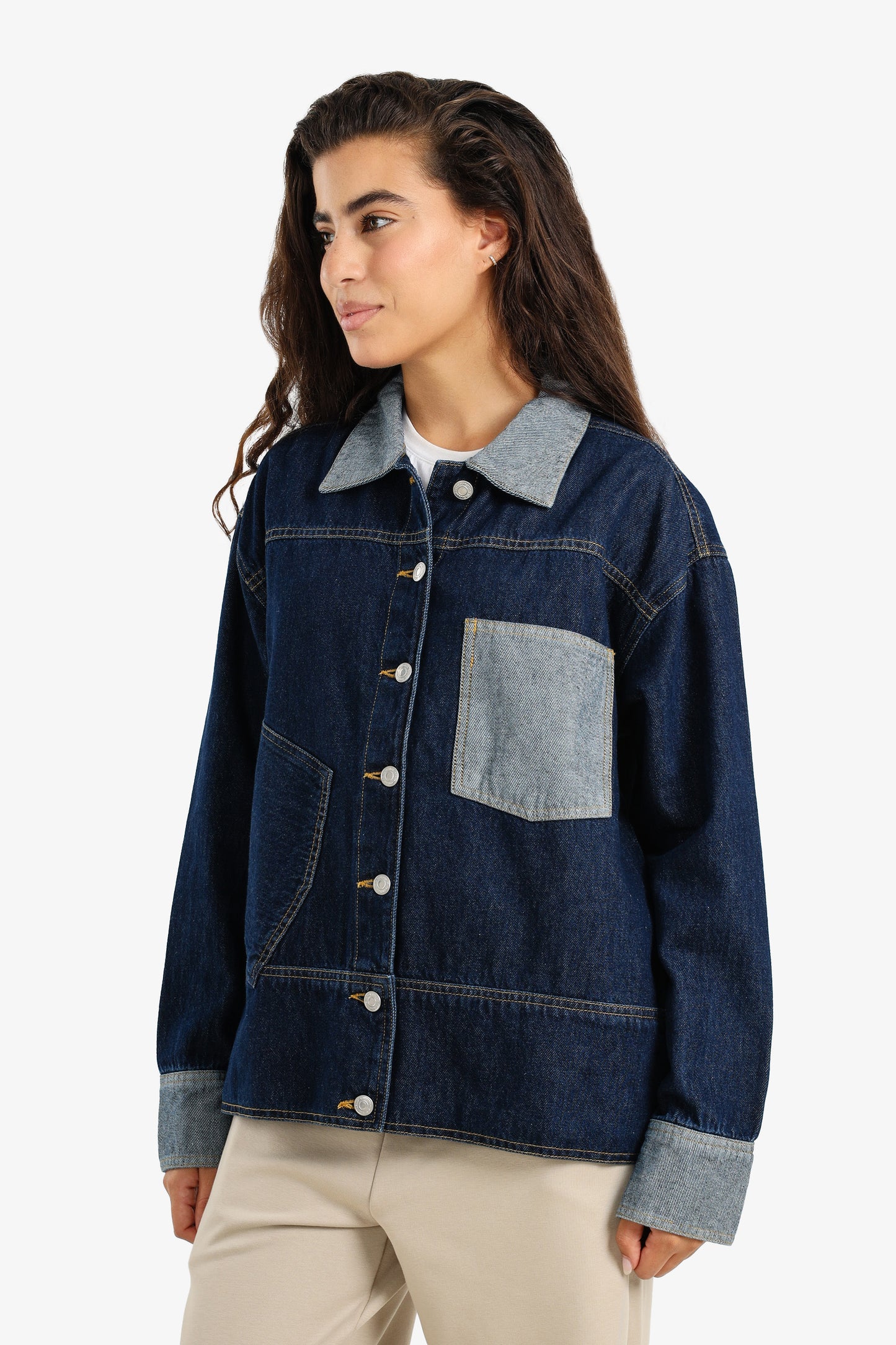 Two-Tone Denim Jacket
