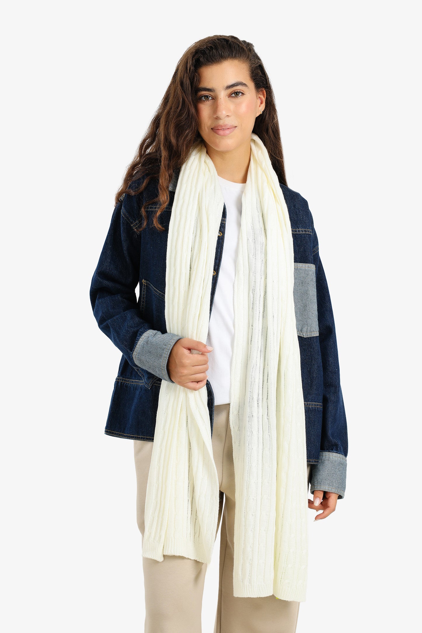 Ribbed Knitted Scarf