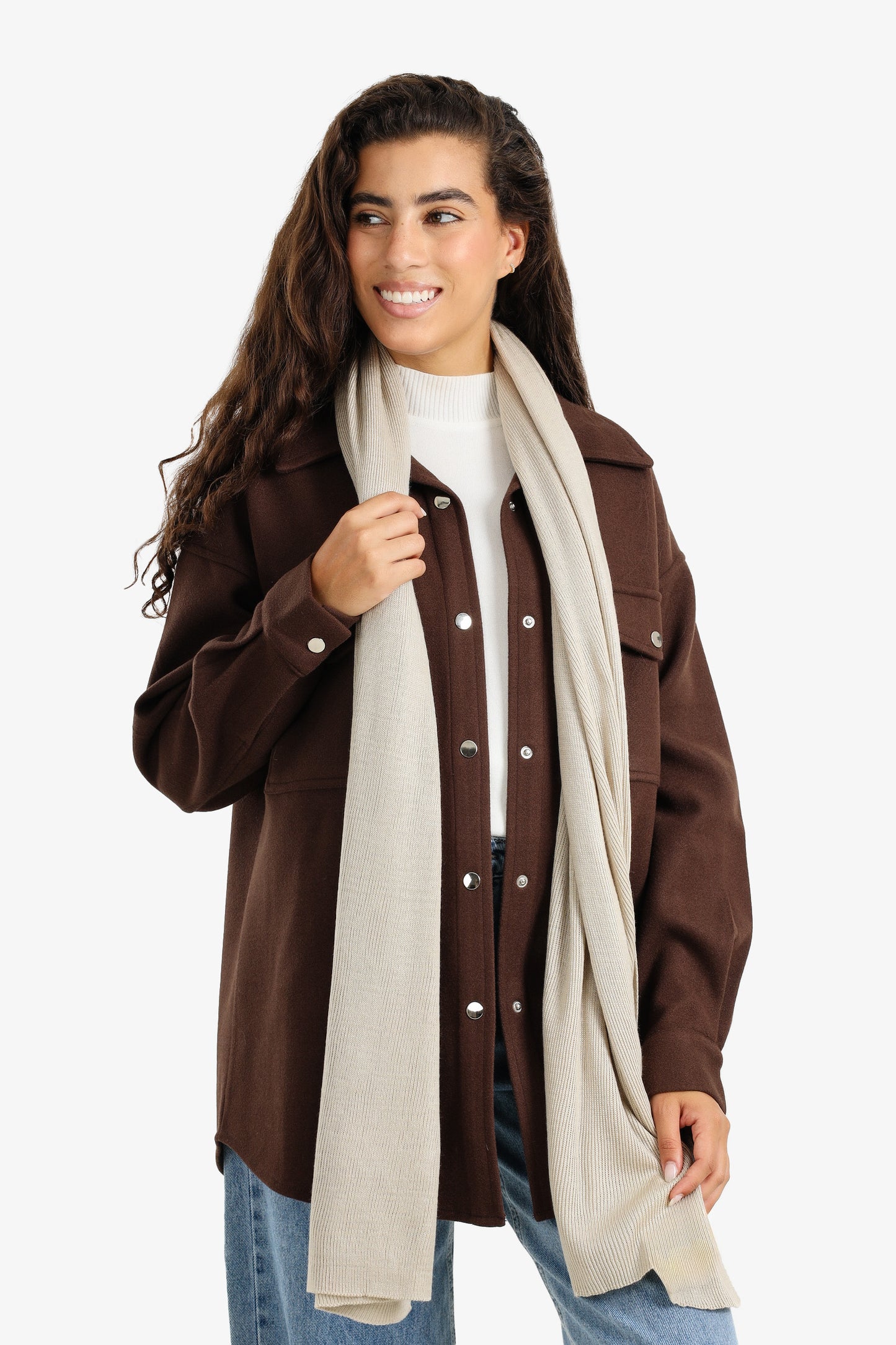 Classic Ribbed Knitted Scarf