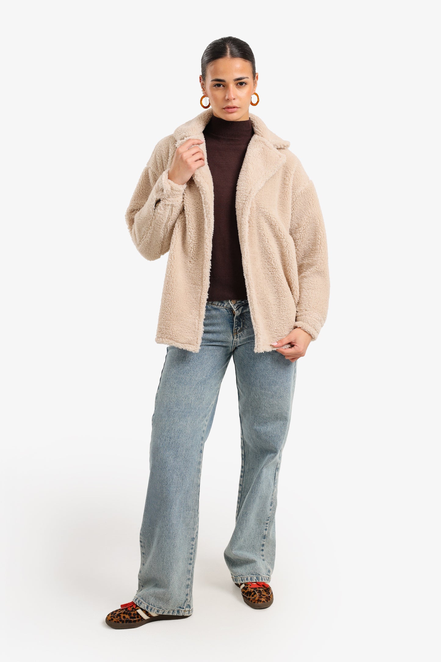 Notch Collar Relaxed Jacket