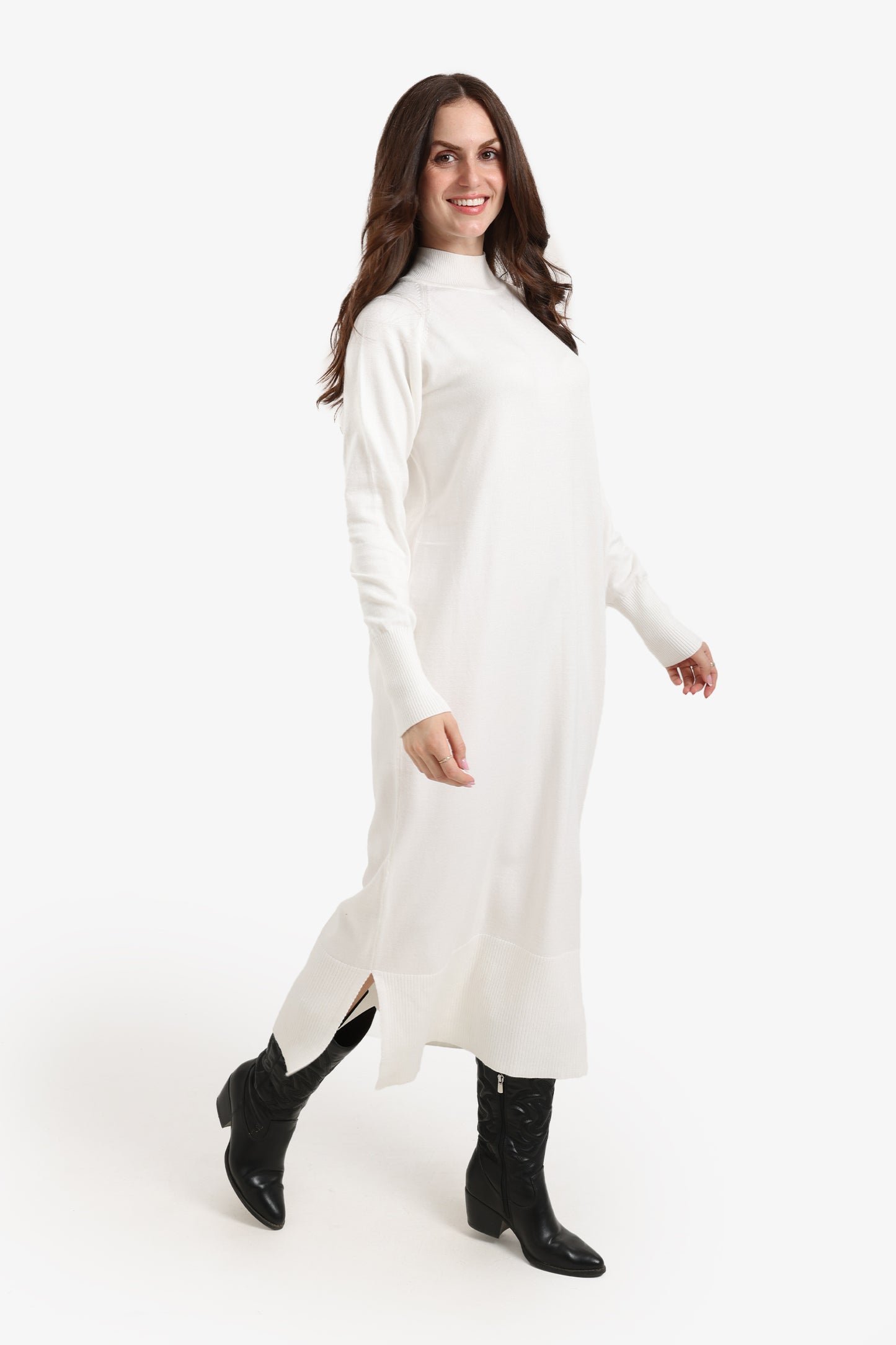 Turtle Neck Midi Dress