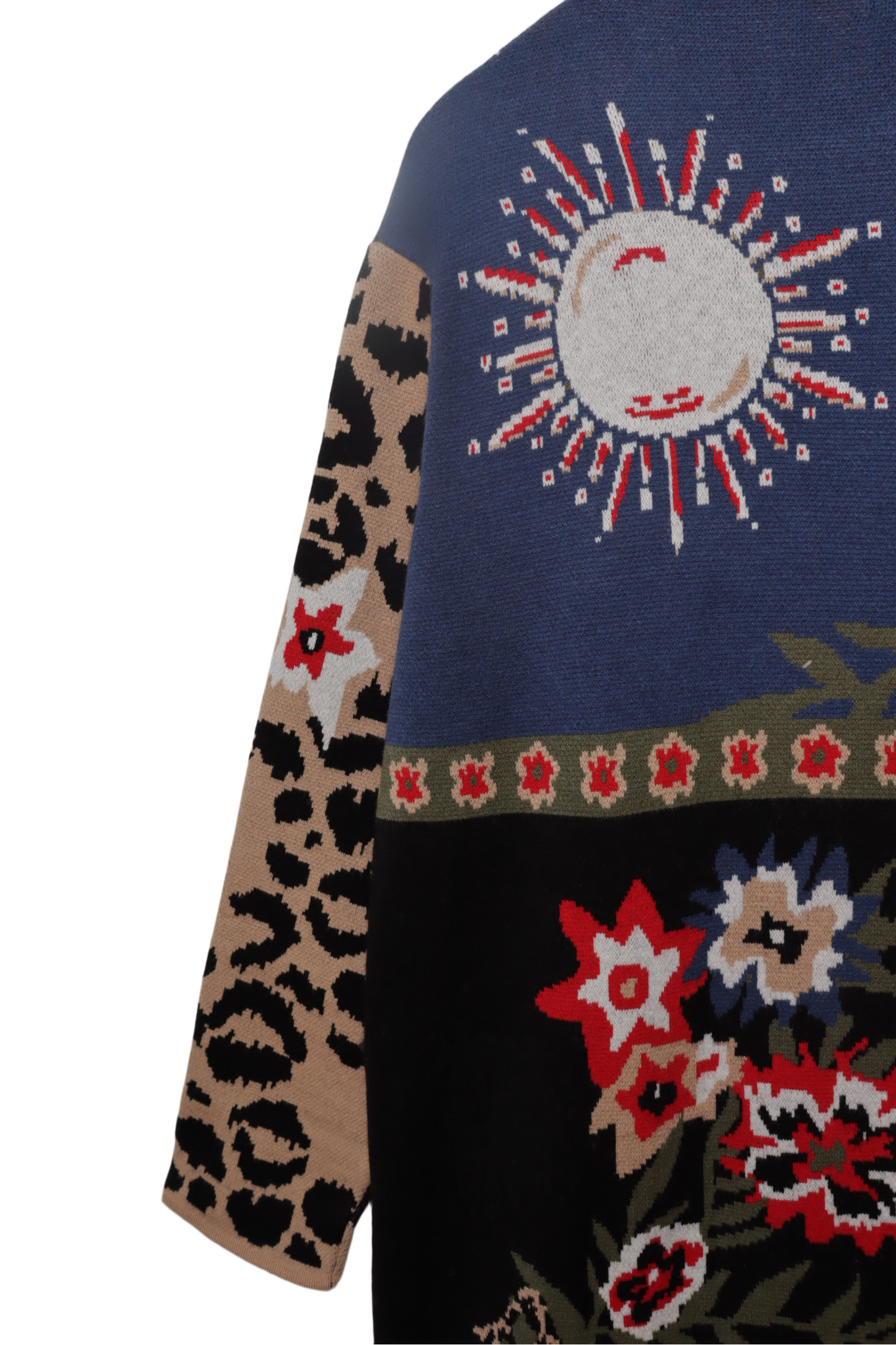 Leopard & Floral Prints Cardigan