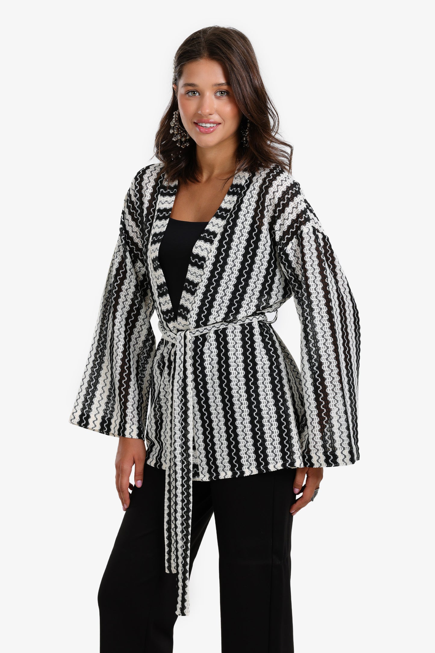 Striped Tencel Summer Cardigan