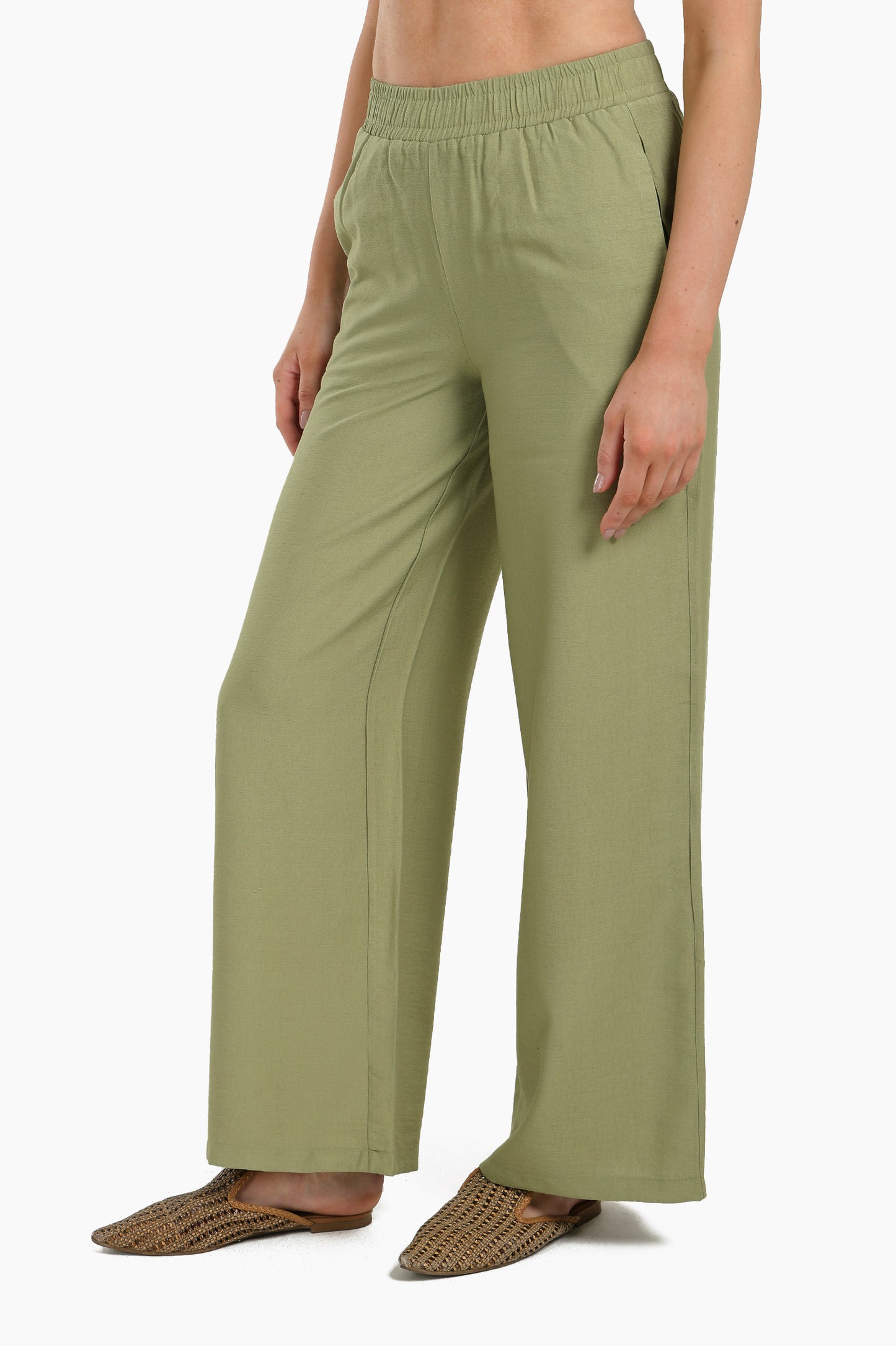 Olive Wide Leg Pants