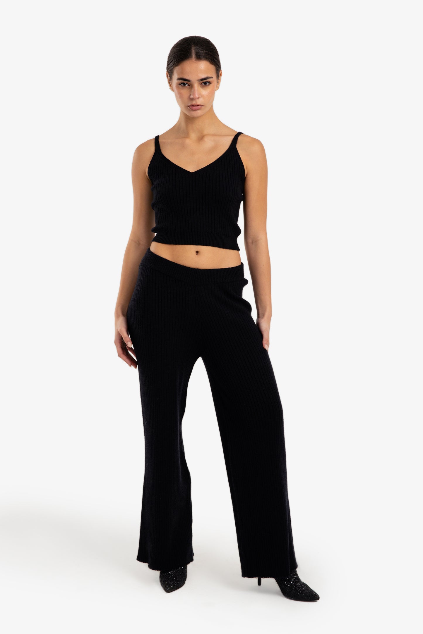 Cropped Slim Fit Top