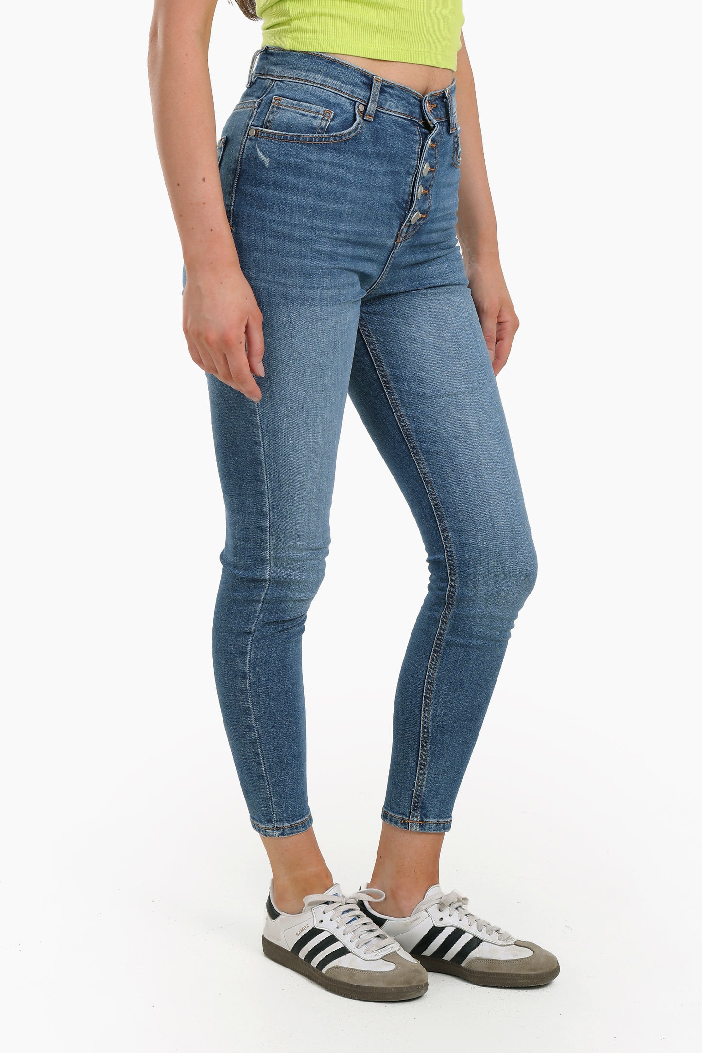 5 Buttons Closure Skinny Jeans