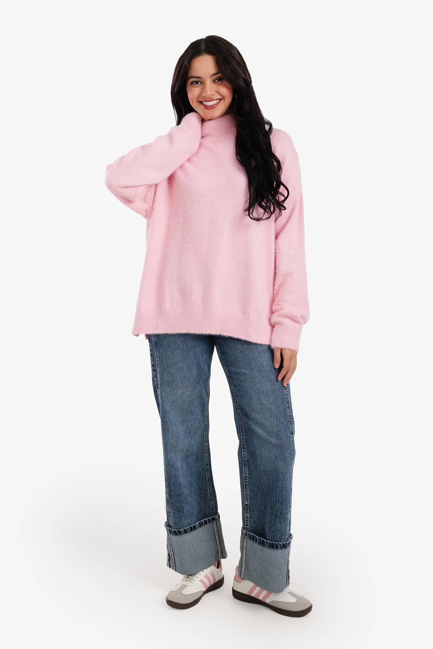 Relaxed Mock Neck Pullover