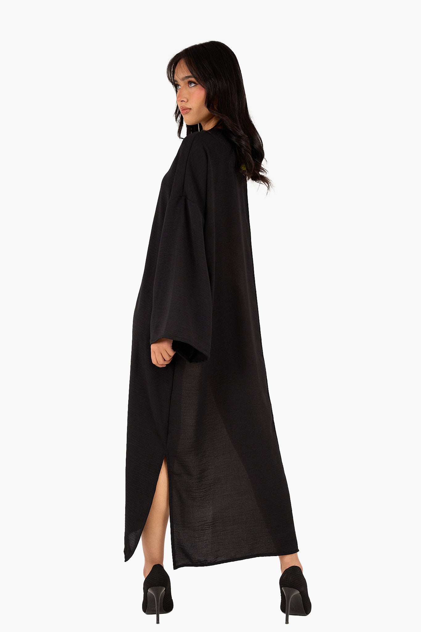 فستان برقبة V بلونين