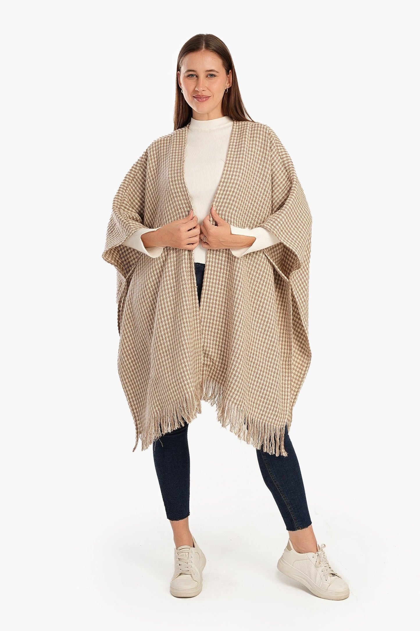 Tweed One Size Poncho