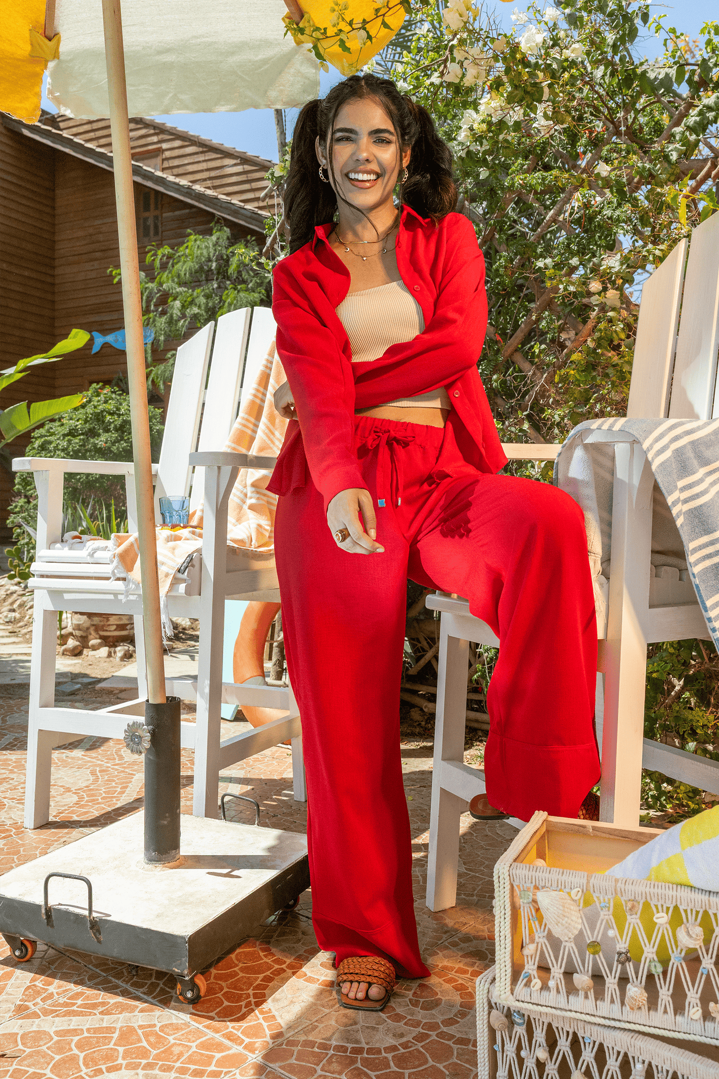 Tencel Wide Leg Pants