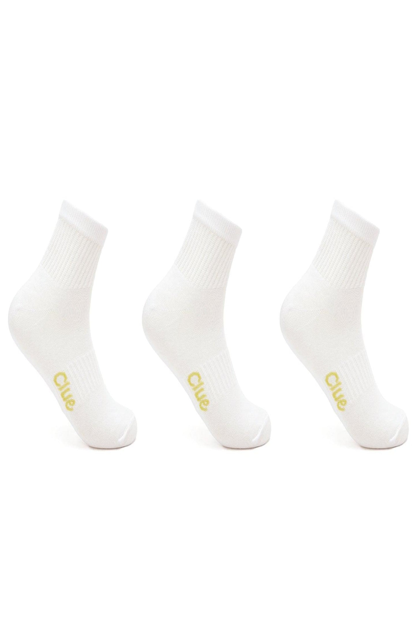 White Cotton Socks - 3 Pairs