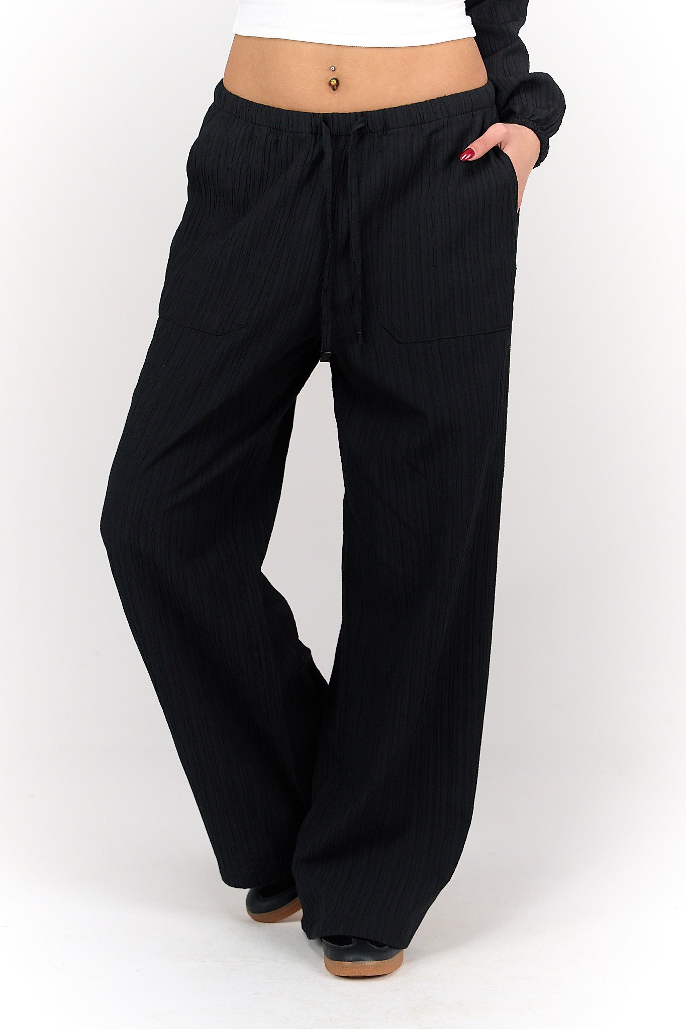 Self Pattern Tencel Pants