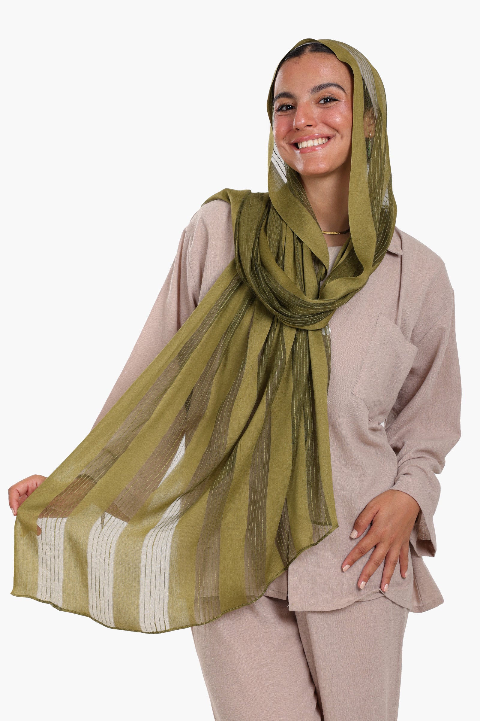 Essential Striped Satin Scarf