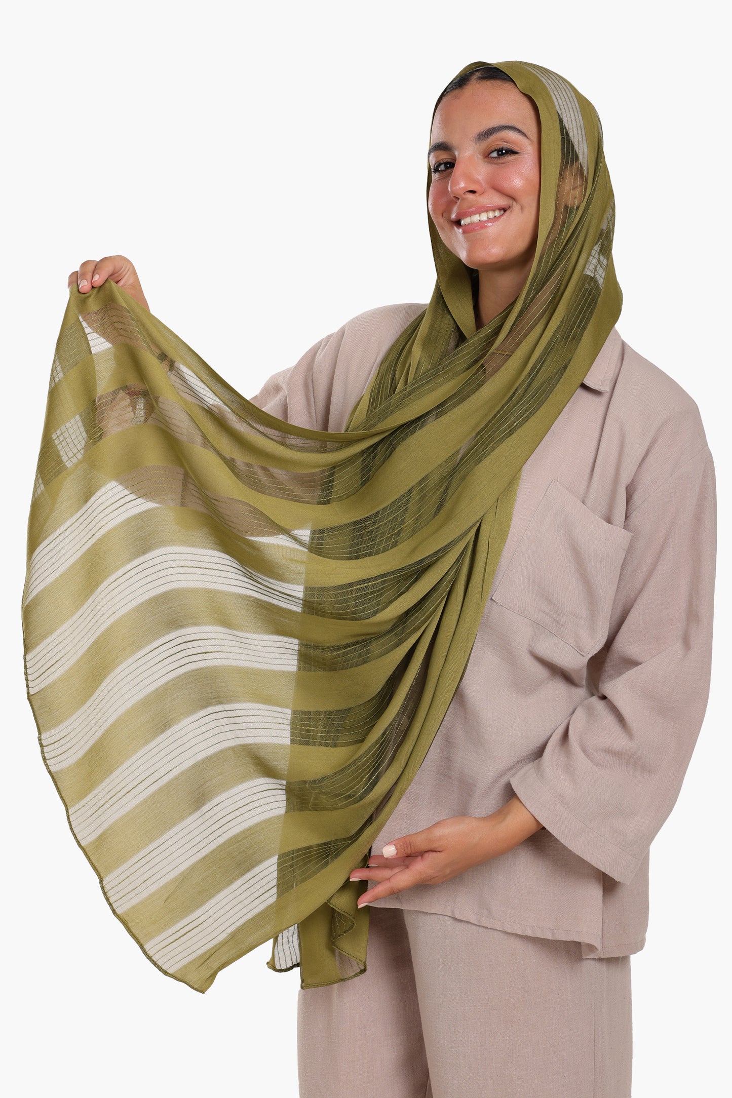 Essential Striped Satin Scarf