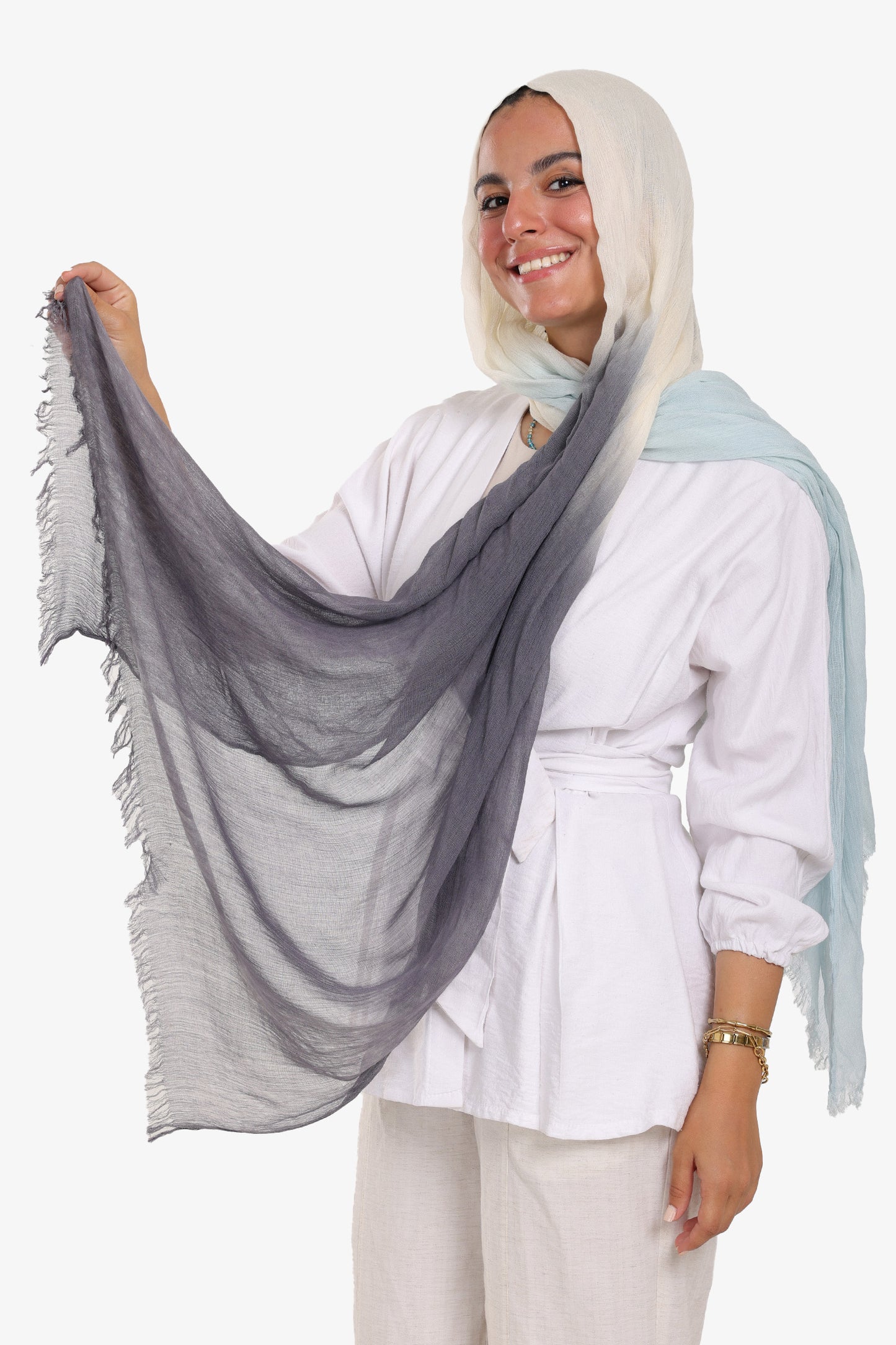Gradient Cotton Scarf