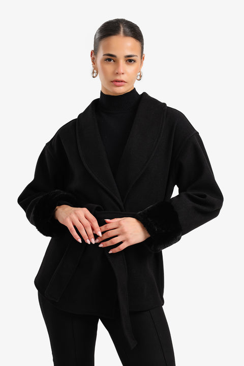 Shawl Collar Wrap Jacket