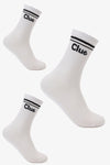 Striped Cuff Long Socks - 3 Pairs