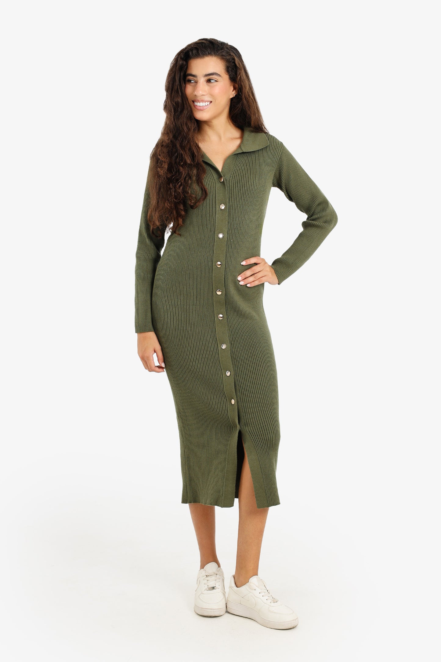 Button-Down Midi Dress