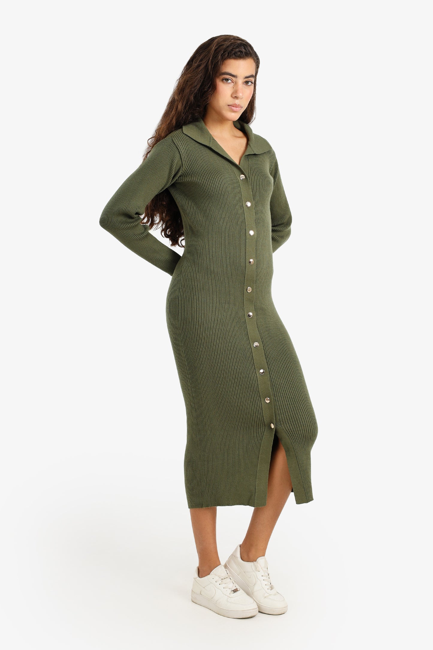 Button-Down Midi Dress