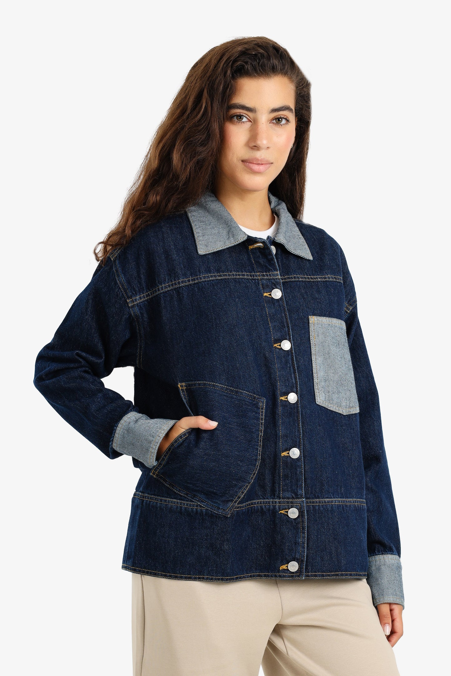 Two-Tone Denim Jacket
