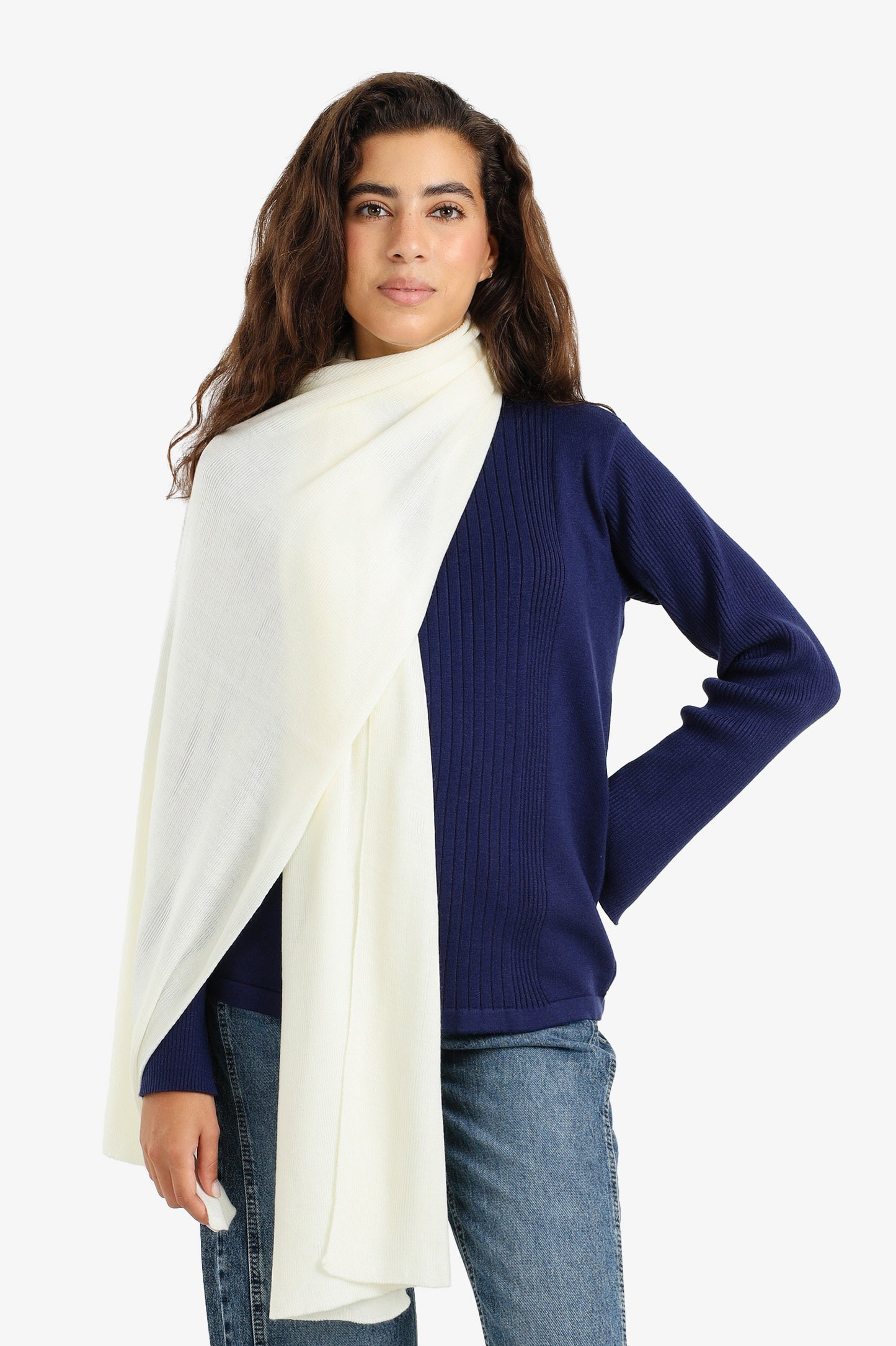 Classic Ribbed Knitted Scarf