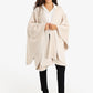 Relaxed Poncho with Zigzag Trim