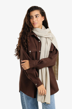 Classic Ribbed Knitted Scarf