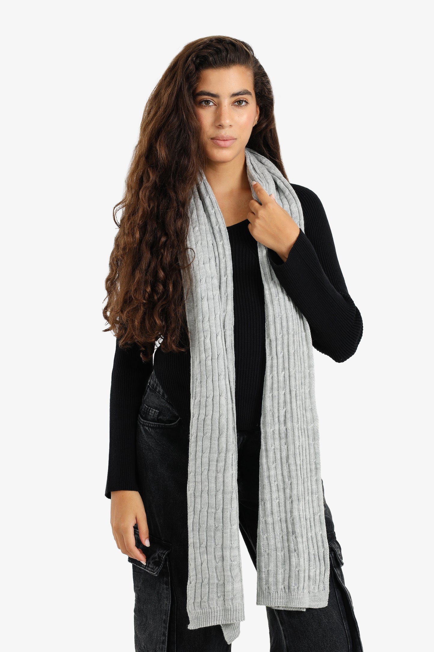 Soft Ribbed Knitted Scarf