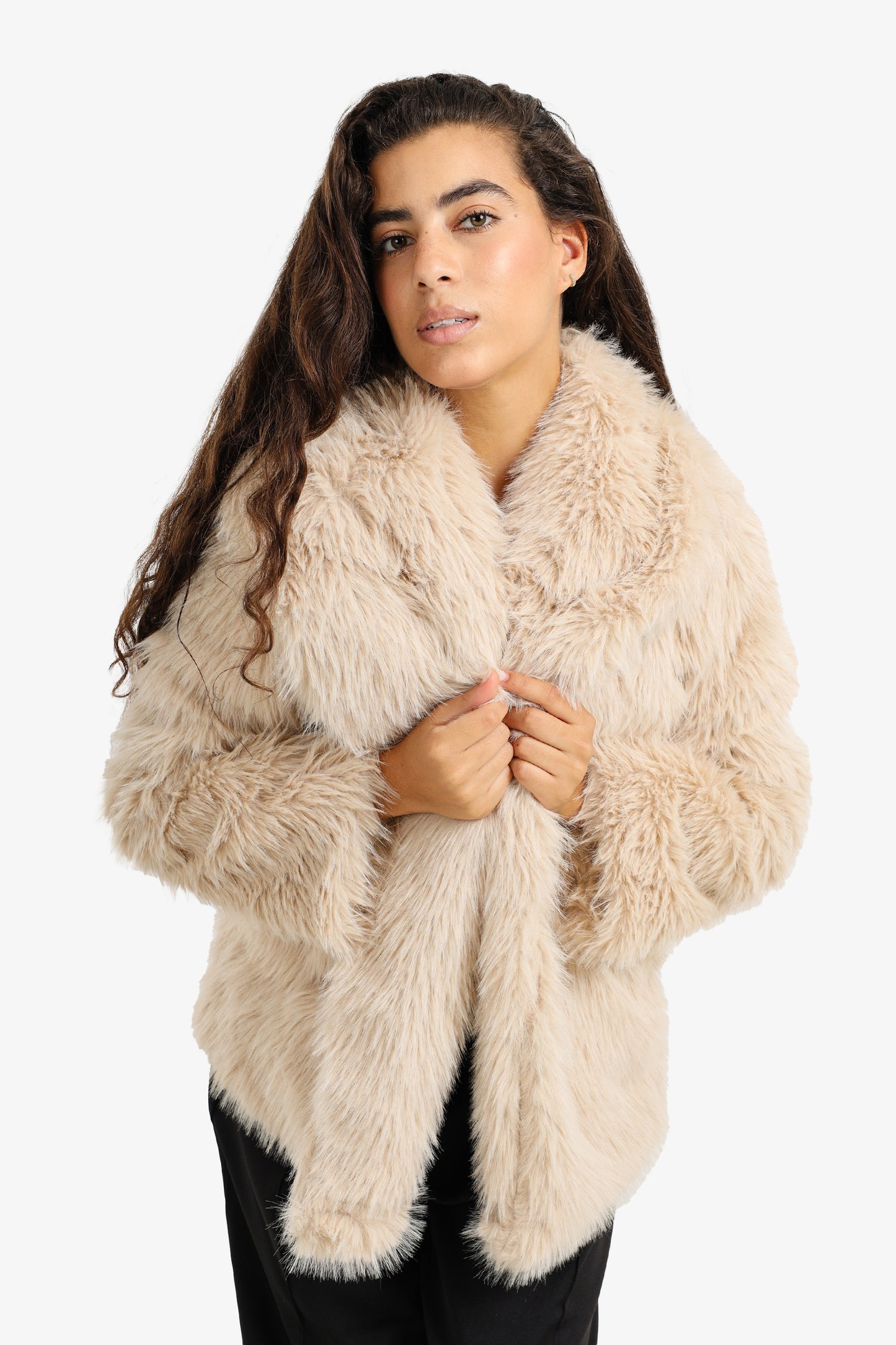 Shawl Neck Fur Jacket