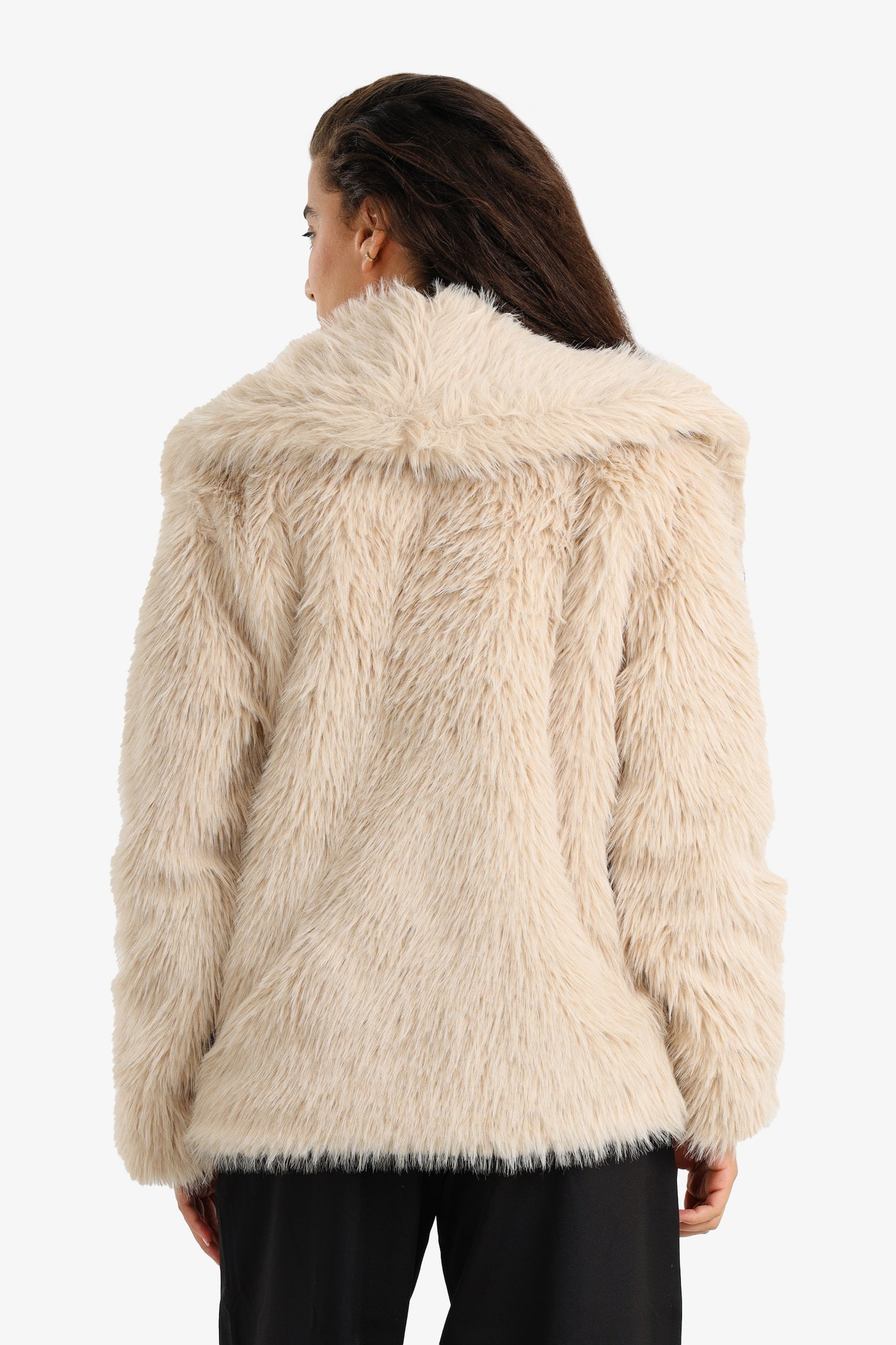 Shawl Neck Fur Jacket