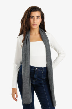 Classic Ribbed Knitted Scarf