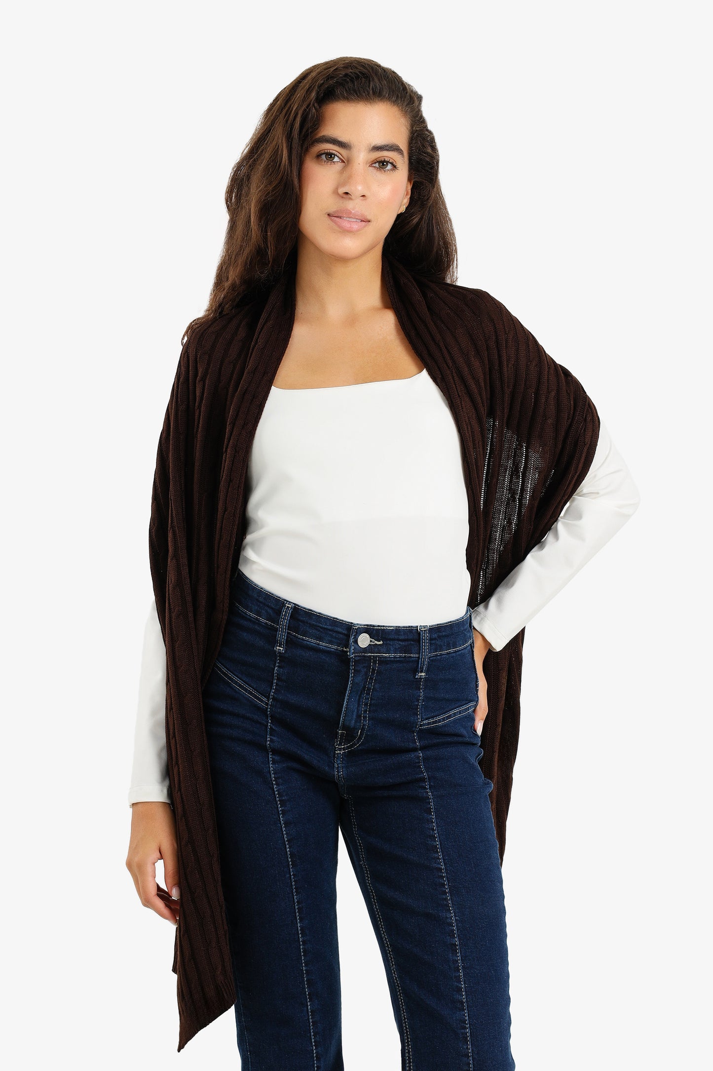 Soft Ribbed Knitted Scarf