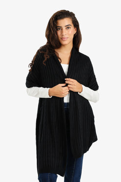 Soft Ribbed Knitted Scarf