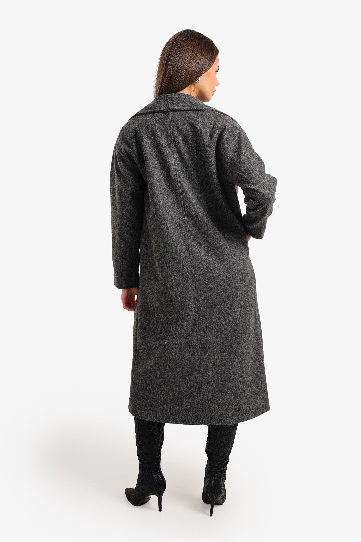 Notch Collar Midi Coat