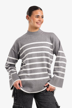 Striped Knit Pullover