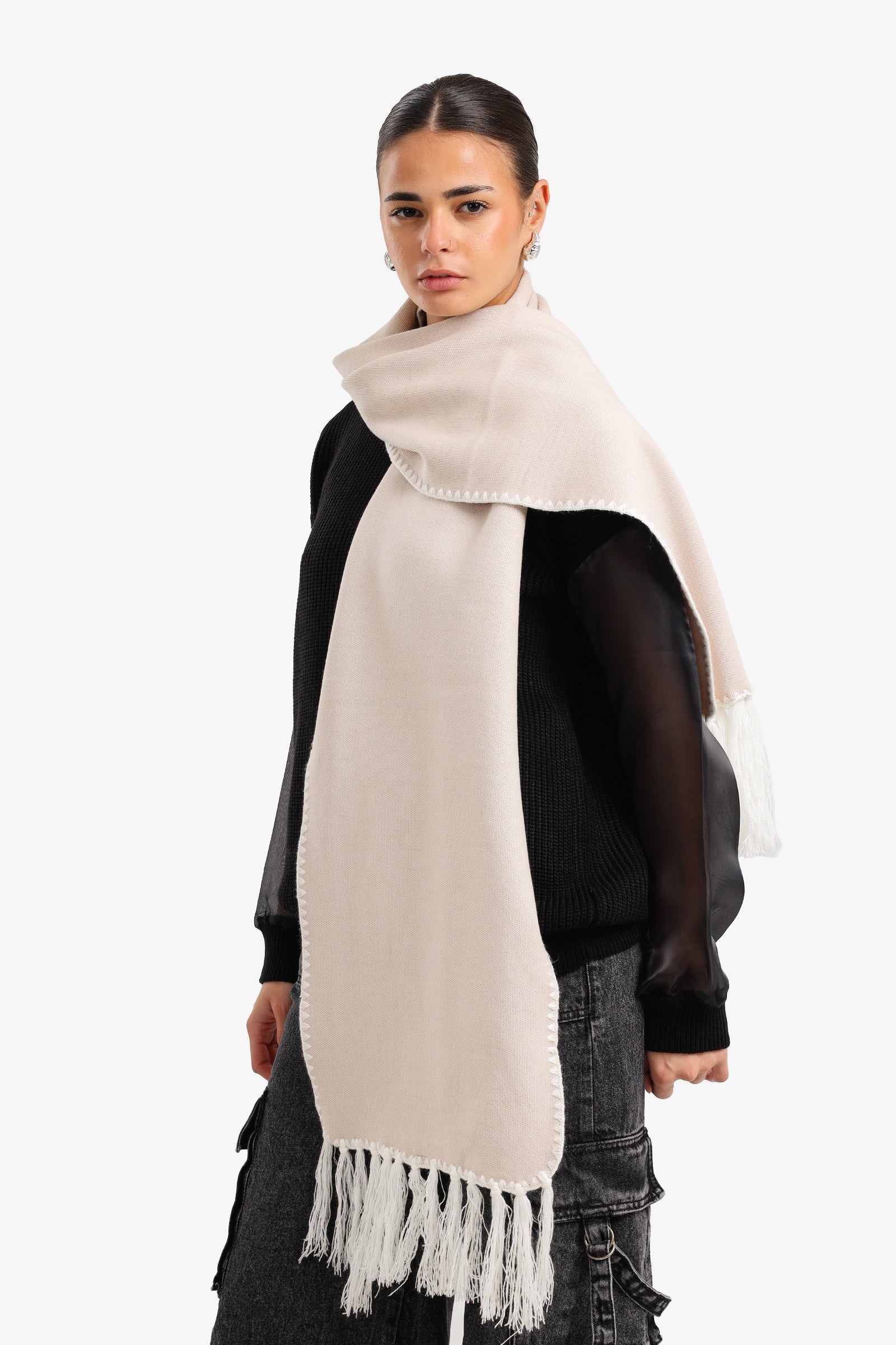 Fringed Rectangular Scarf