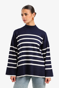 Striped Knit Pullover