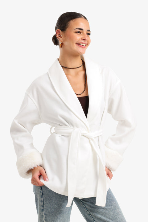 Shawl Collar Wrap Jacket