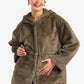 Hooded Faux Fur Coat