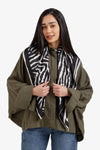 Zebra-Print Satin Scarf