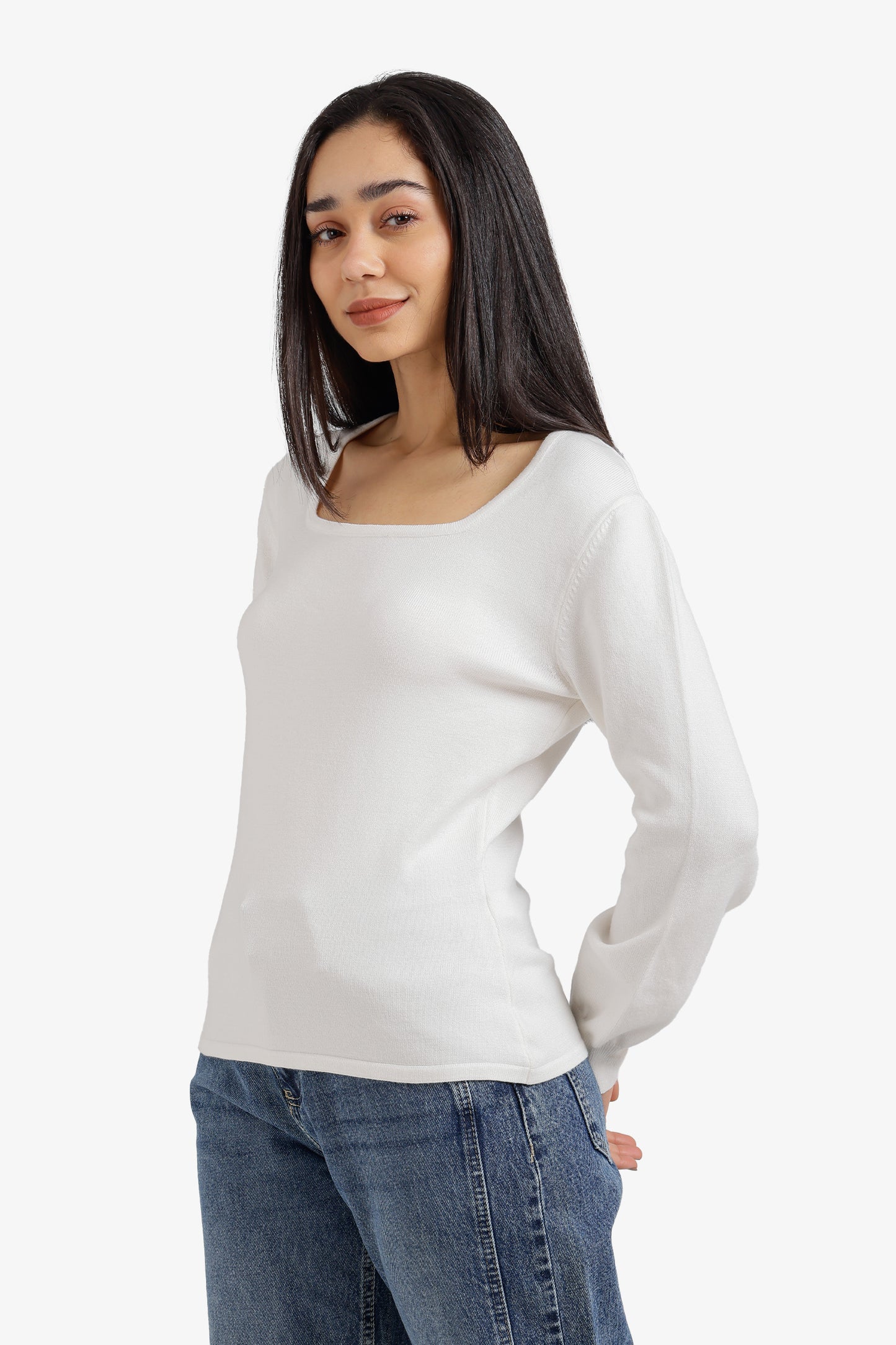Square Neck Pullover