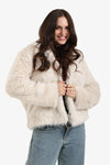 Open Neckline Fur Jacket