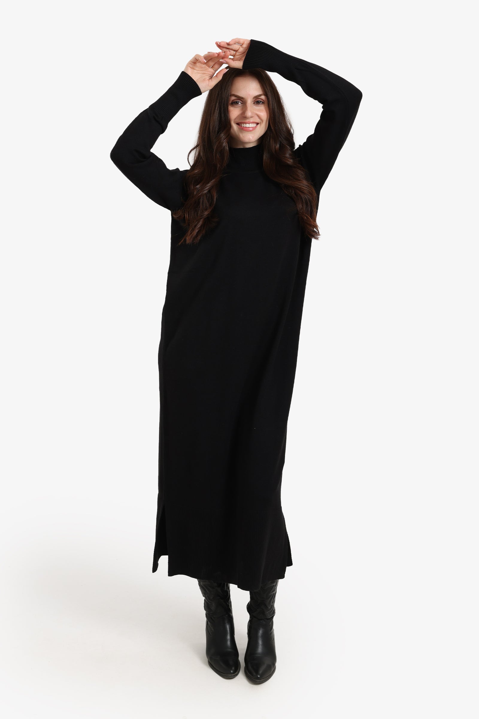 Turtle Neck Midi Dress
