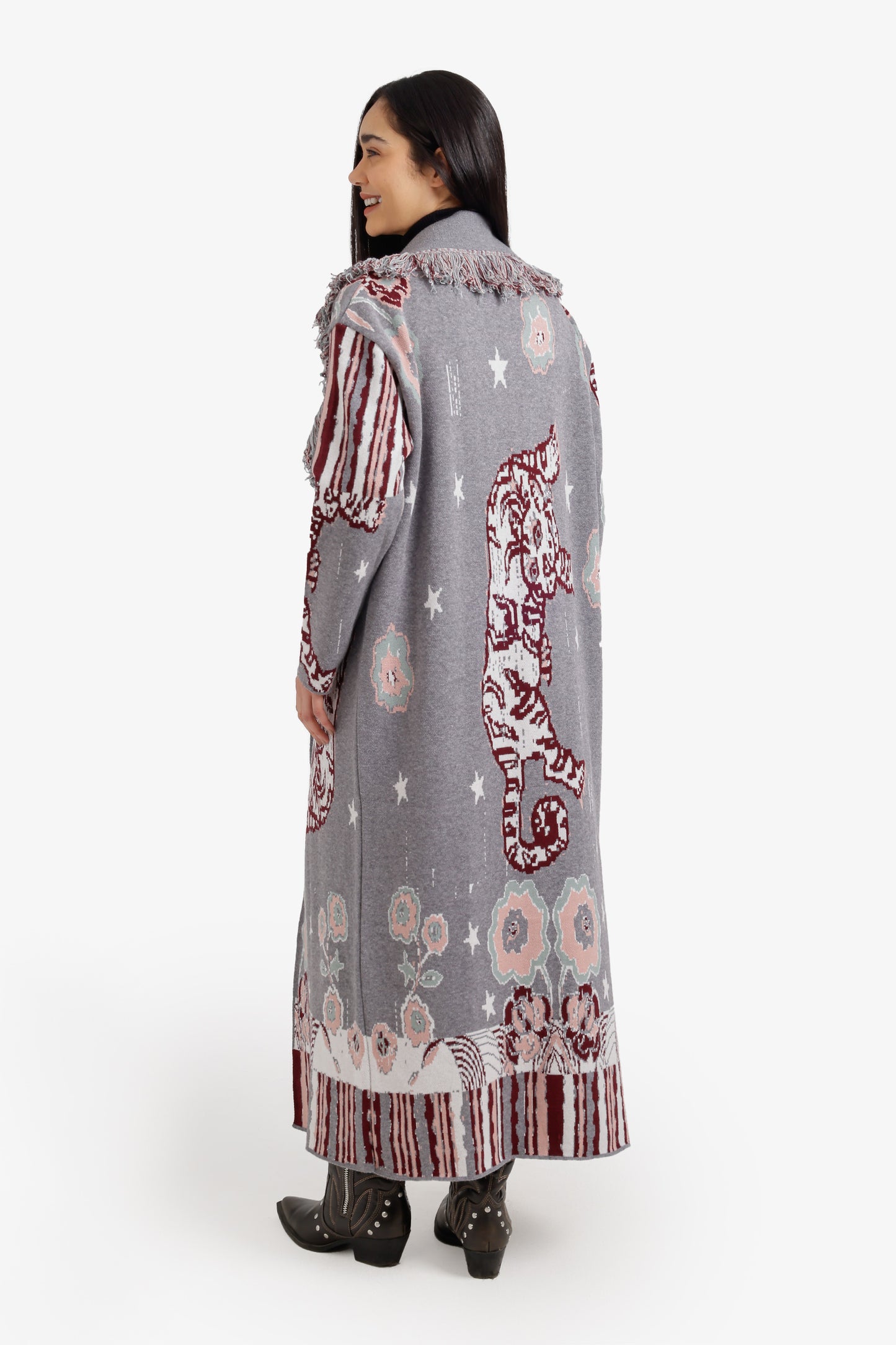 Tibetan Tiger Maxi Cardigan