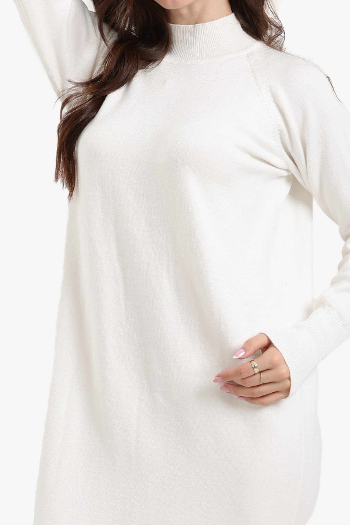 Turtle Neck Midi Dress