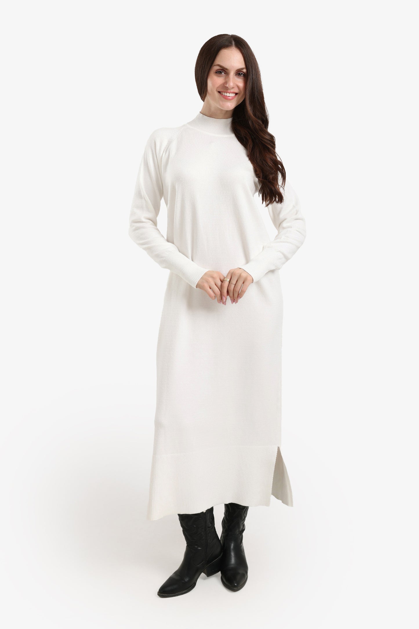 Turtle Neck Midi Dress