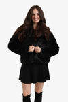Open Neckline Fur Jacket