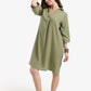 Tencel Collared V-Neck Dress