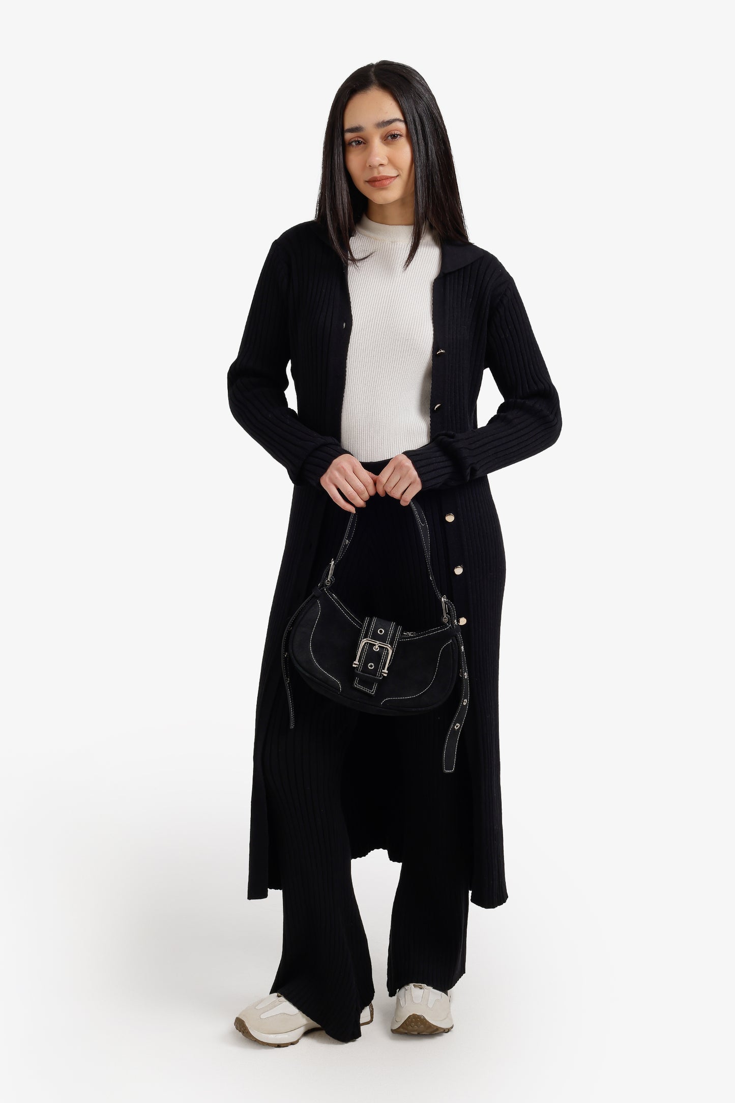 Ribbed Midi Cardigan